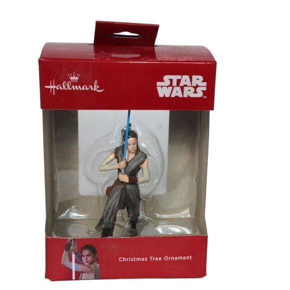 Hallmark Star Wars Rey Jedi Lightsaber Christmas Ornament Holiday Brand New - Picture 1 of 2
